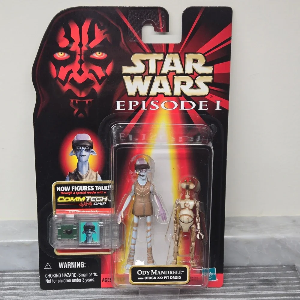 1998 Star Wars Episode I Ody Mandrell with Otoga 222 Pit Droid CommTech Figure